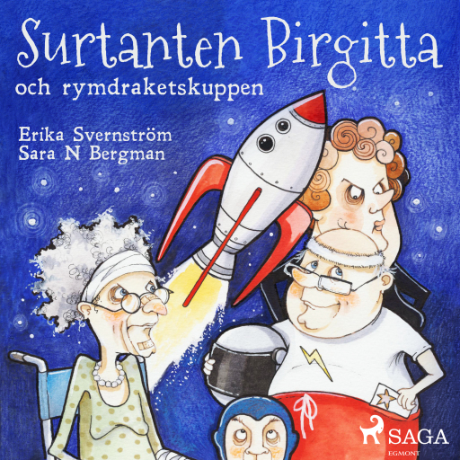 Portada del audiolibro «Surtanten Birgitta och rymdraketskuppen»
