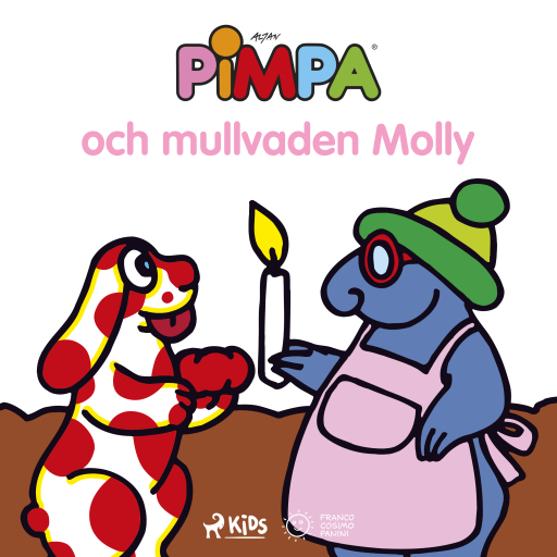 Portada del audiolibro «Pimpa - Pimpa och mullvaden Molly», de Altan