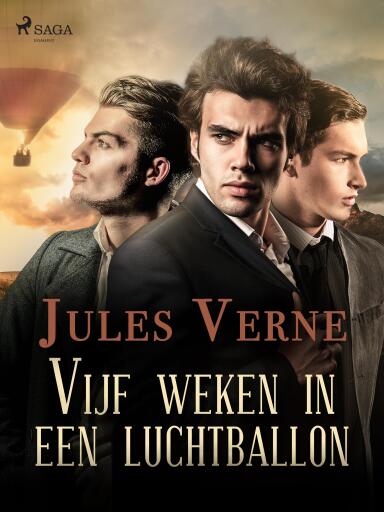 Portada del libro «Vijf weken in een luchtballon», de Jules Verne