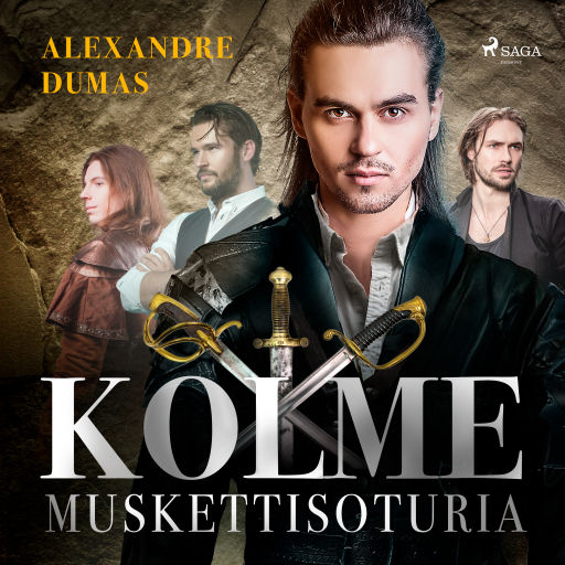 Portada del audiolibro «Kolme muskettisoturia»