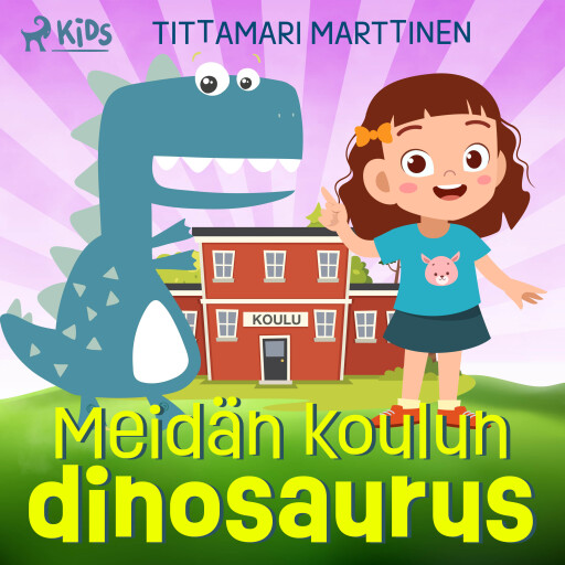Portada del audiolibro «Meidän koulun dinosaurus», de Tittamari Marttinen