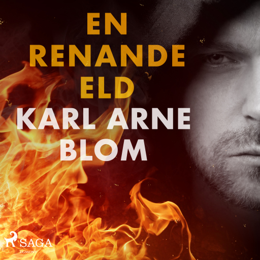 Portada del audiolibro «En renande eld», de Karl Arne Blom