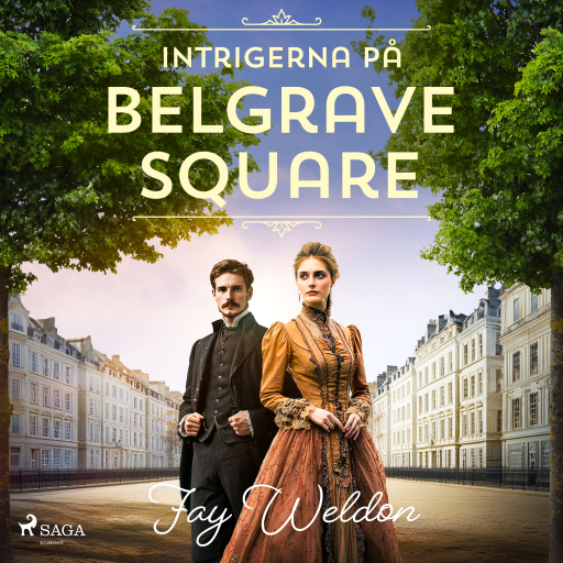 Portada del audiolibro «Intrigerna på Belgrave Square», de Fay Weldon