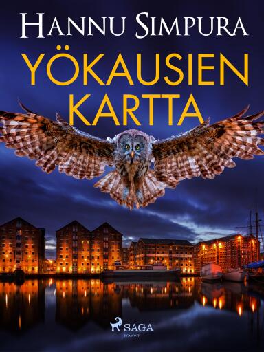 Portada del libro «Yökausien kartta», de Hannu Simpura