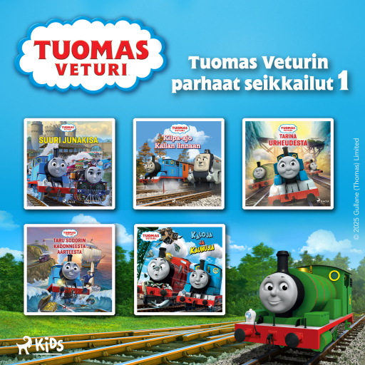 Portada del audiolibro «Tuomas Veturin parhaat seikkailut 1», de Mattel