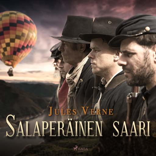 Portada del audiolibro «Salaperäinen saari», de Jules Verne