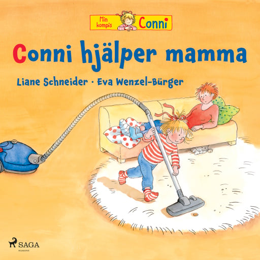 Portada del audiolibro «Conni hjälper mamma», de Liane Schneider