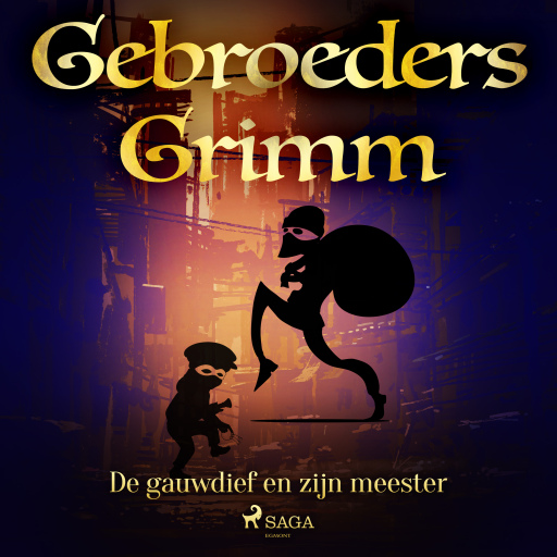 Portada del audiolibro «De gauwdief en zijn meester», de De gebroeders Grimm