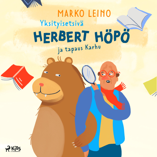 Portada del audiolibro «Yksityisetsivä Herbert Höpö ja tapaus Karhu», de Marko Leino