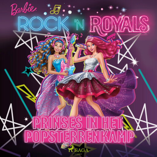 Portada del audiolibro «Barbie - Prinses in het Popsterrenkamp», de Mattel