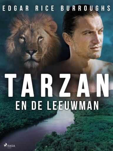 Portada del libro «Tarzan en de leeuwman», de Edgar Rice Burroughs