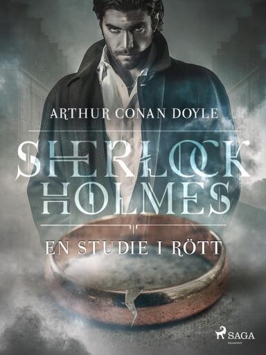 Portada del libro «En studie i rött», de Arthur Conan Doyle