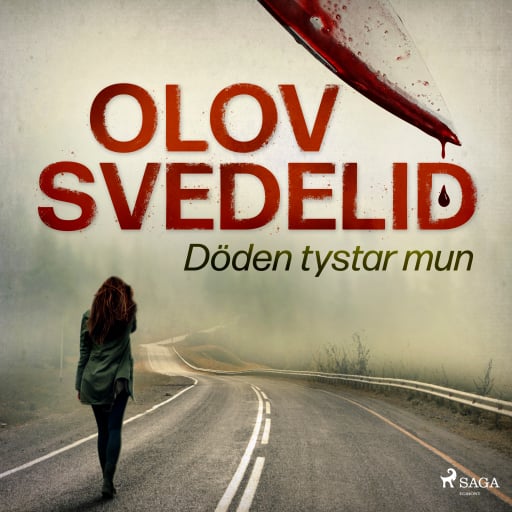 Portada del audiolibro «Döden tystar mun», de Olov Svedelid