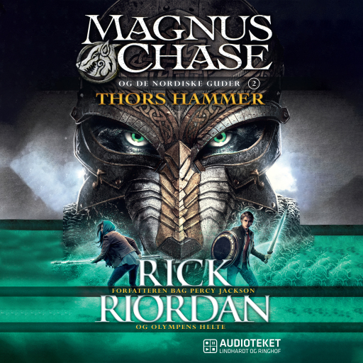 Portada del audiolibro «Magnus Chase og de nordiske guder 2 – Thors hammer», de Rick Riordan
