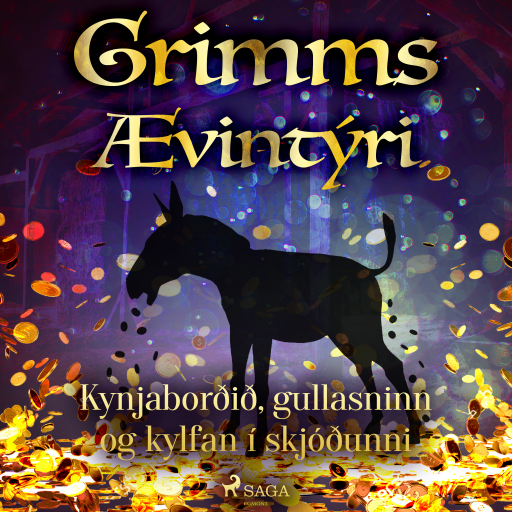 Portada del audiolibro «Kynjaborðið, gullasninn og kylfan í skjóðunni», de Grimmsbræður