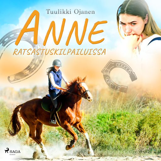 Portada del audiolibro «Anne ratsastuskilpailuissa», de Tuulikki Ojanen