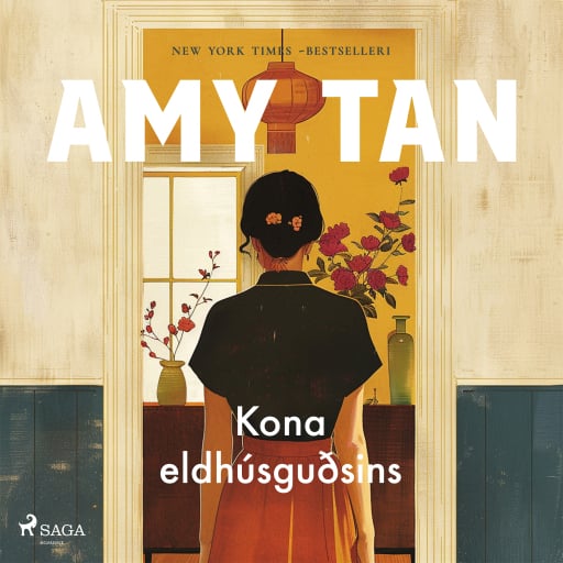 Portada del audiolibro «Kona eldhúsguðsins», de Amy Tan