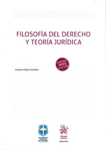 Filosofía del derecho y teoría jurídica